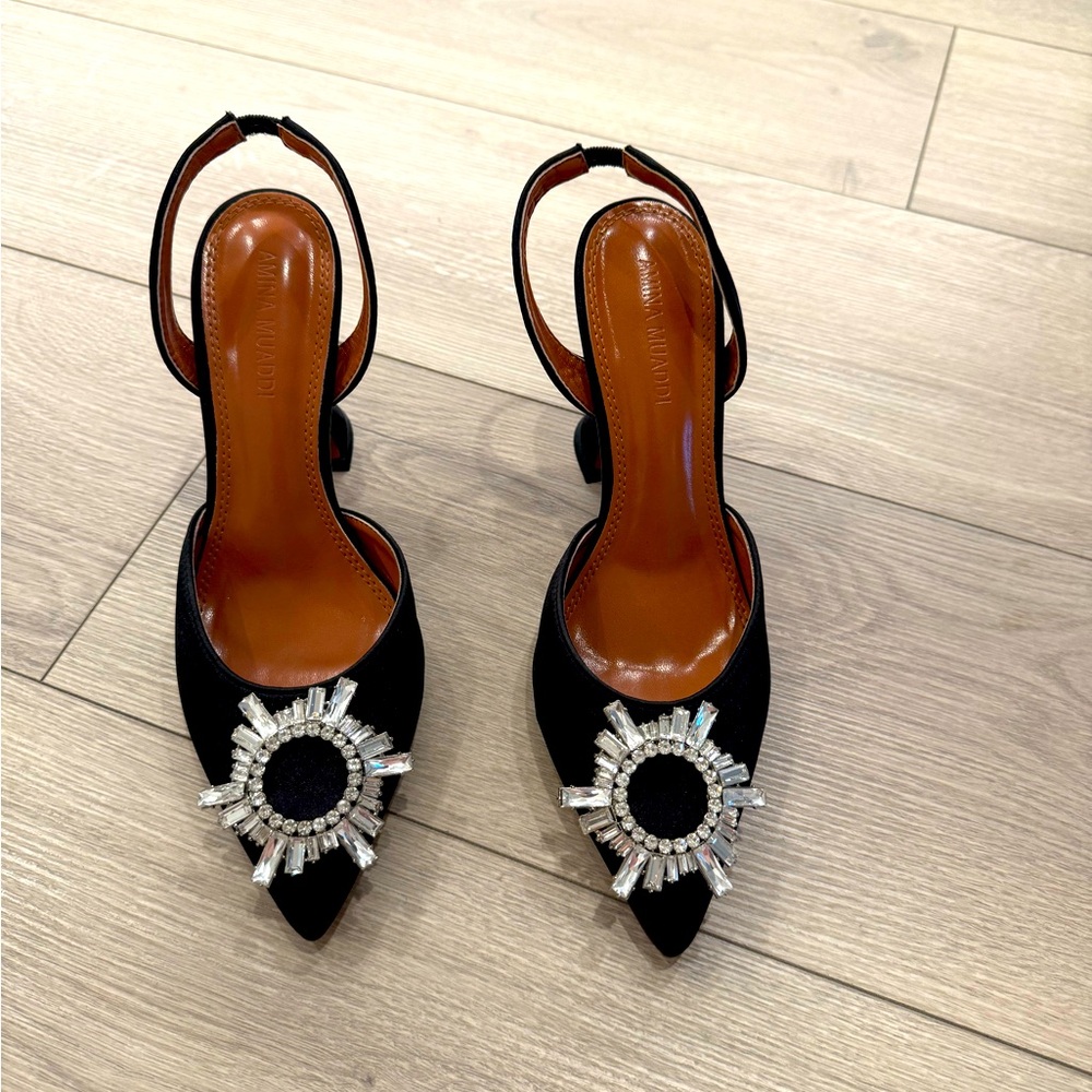 amina muaddi heels size 39 brand new condition